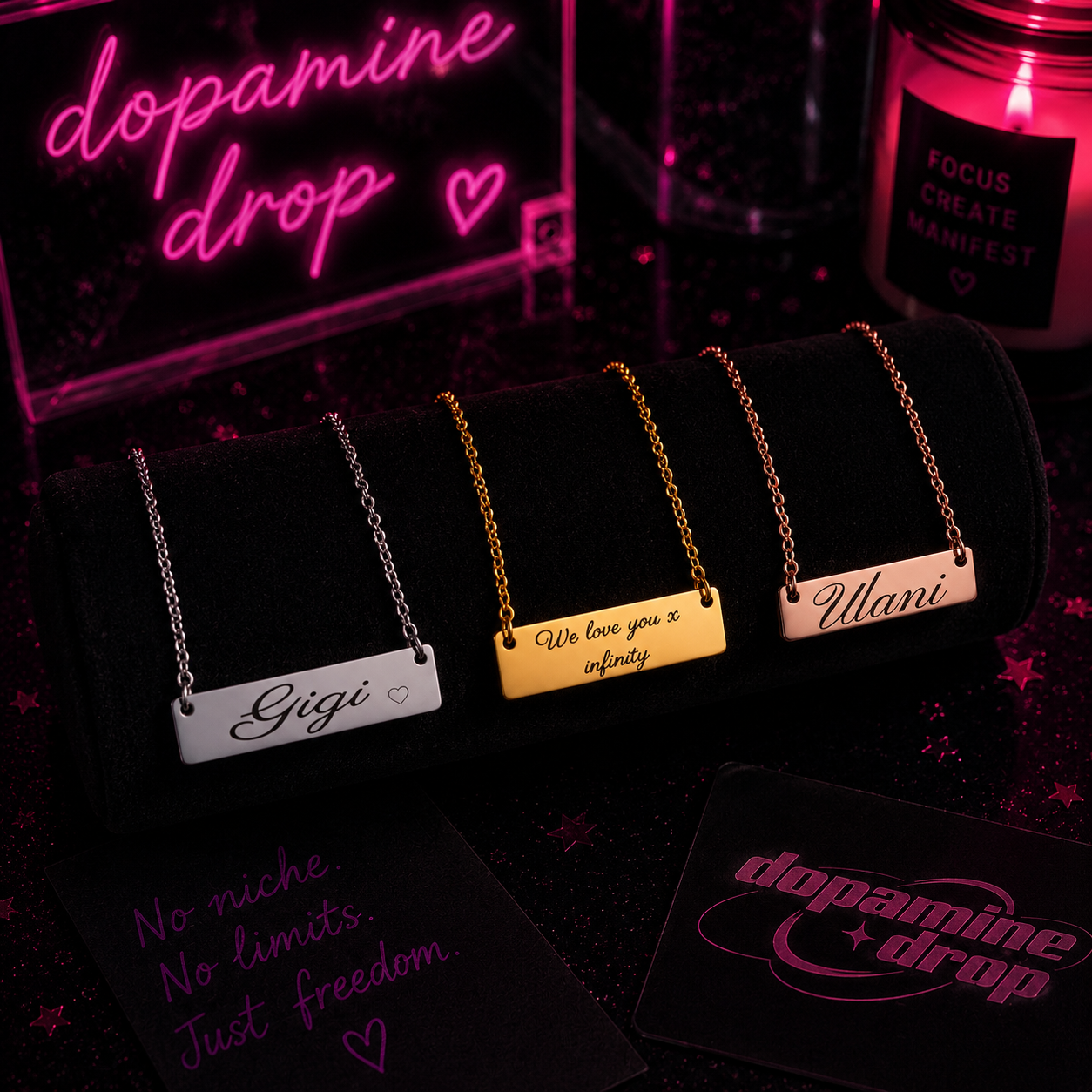 Custom Engraved Bar Necklace